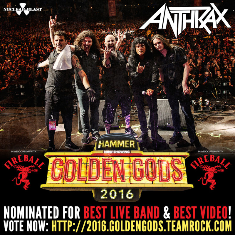 L-R: Charlie Benante, Frank Bello, Scott Ian, Joey Belladonna, Jon Donais