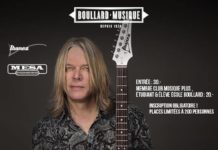 Workshop avec Andy Timmones (guitariste de Danger Danger) le 20 octobre 2015 chez Boullard Musique (Morges)