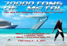 Les premiers groupes annoncés pour les 70000 Tons of Metal 2017