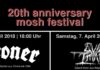 20th Anniversary Mosh Festival : CORONER, CHAOSMONGER et bien d’autres !