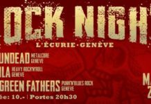 Rock Night à l’Ecurie de Genève ce samedi 10 mars