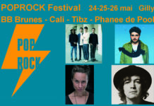 Le 9ème festival Poprock, du 24 au 26 mai à Gilly avec BB BRUNES, CALI, TIBZ, PHANEE DE POOL