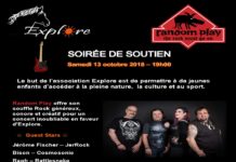Soirée de soutien par l’association EXPLORE ce samedi 13 octobre à Dardagny !