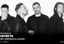 ARCHITECTS – Le 7 février à Zurich !