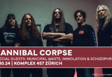 CANNIBAL CORPSE – De retour en Suisse en octobre